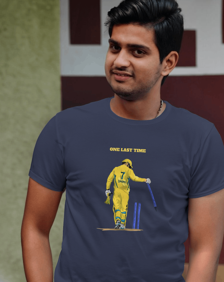 One Last Time - Dhoni CSK IPL T-shirt 🦁