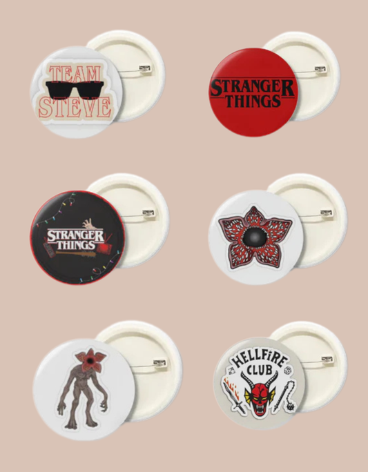 Stranger things Badges (Pack of 6)